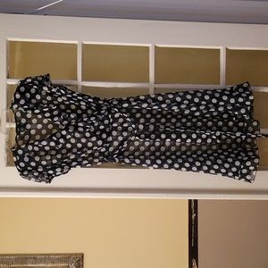 J.B.S. sheer polka dot dress